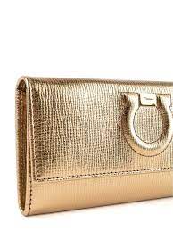 Import privat key of the now empty wallet in a btc gold wallet. Salvatore Ferragamo Gancini Gold Leather Wallet Wallets Purses 22c827696159
