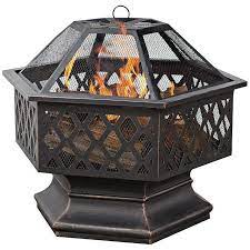 Lattice 28 Wide Wood Burning Outdoor Fire Pit 85k88 Lamps Plus Outdoor Wood Burning Fireplace Outdoor Fire Pit Fire Pit