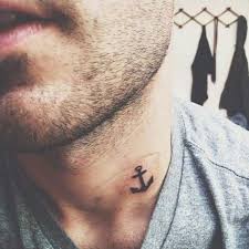 Man Neck Anchor Tattoo Erkek Boyun Capa Dovmesi Tattoo Capa Dovmeleri Dovme