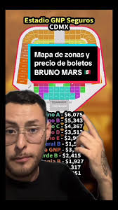 Mapa de zonas y precios de boletos para Bruno Mars CDMX