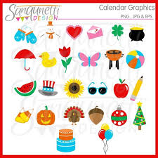 Sanqunetti Design Calendar Clipart Calendar Clipart Clip Art Holiday Projects