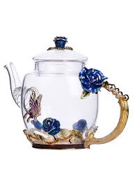 Description the celebration glass teapot is as lovely as it is durable. Saiclehome High Borosilicate Glass Teapot Set Enamel Teapot Exquisite Flower Butterfly Printed Kettle Newchic
