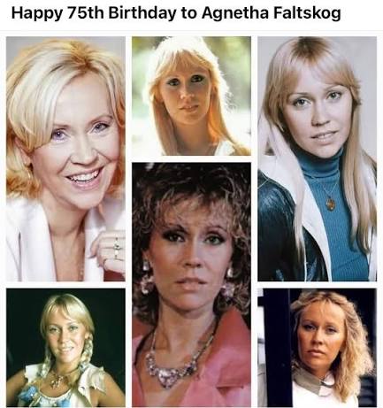 Agnetha Fältskog from ABBA is 76. After the unofficial break-up of ABBA in  December 1982, she had success later in the decade as a solo artist with  three albums and a leading