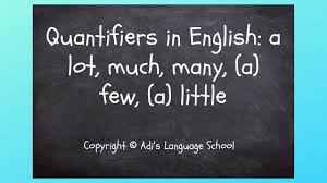  1 in english, they combine with singular or plural. Quantifiers In English A Lot Many Much A Few A Little