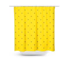 Single mustard yellow velvet curtain 140x300. Swiss Cross Mustard Yellow Shower Curtain Sylvia Coomes