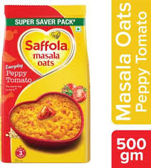Peppier, peppiest informal full of pep, or energy; Saffola Masala Oats Peppy Tomato 500g Befresh Groceries