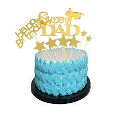 Great prices on cake topper birthday & more. Happy Birthday Super Dad Cake Topper For Father S Birthday Best Dad Ever Cake Party Decorations Gold Glitter Gold Stars Amazon Com Grocery Gourmet Food