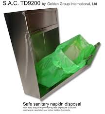 S A C Td9200 Sanitary Napkin Disposal Bin Wall Or Partition Mountable Quality Stainless Ste Sanitary Napkin Disposal Sanitary Napkin Safe Cleaning Products