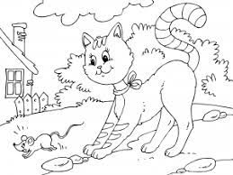 Gato Y Raton En La Granja Para Colorear Molde De Animales Dibujos De Animales Animales De La Granja