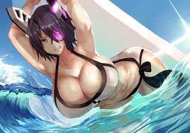 Anime, big boobs, bikini, Kantai Collection HD wallpaper | Wallpaper Flare