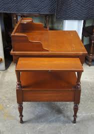 Empire Furniture Co Midcentury Colonial Style Cherry End Side Nightstand Tables At 1stdibs
