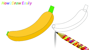 Banana Drawing Coloring Banana Draw Drawings Coloring Drawinglessons Coloringpages Easy Drawings Step By Step Drawing Learning Colors