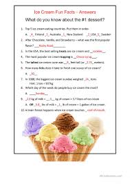 Instantly play online for free, no downloading needed! Ice Cream Fun Facts English Esl Worksheets For Distance Learning And Physical Classrooms