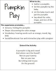At Play With Baby Pumpkin Play Infant Lesson Plans Lesson Plans For Toddlers Toddler Lessons