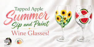 Tapped Apple Sip and Paint Wine Glasses!