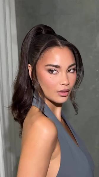 Sleek Middle Part Ponytail Ideas