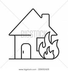Popular free house drawing of good quality and at affordable prices you can buy on aliexpress. Burning House Linear Vector Photo Free Trial Bigstock