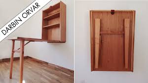 Building A Gorgeous Fold Up Table Wall Mounted Drop Down Desk Space Saving Youtube In 2020 Drop Down Desk Fold Up Table Wall Mounted Folding Table