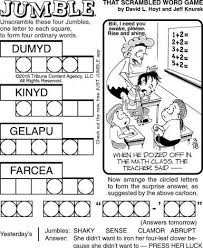Maybe you would like to learn more about one of these? Daily Jumble David Hoyt Answer
