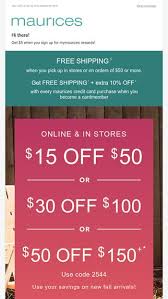 Account must not be in default. Claim Your 30 Coupon Maurices Email Archive