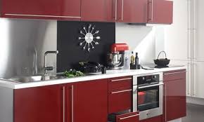 Cuisine Noir Rouge Gris Deco Cuisine Rouge Et Grise Apsip Com Cuisine Rouge Cuisine Bois Deco Cuisine Rouge