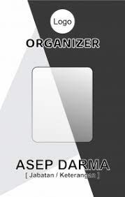 Jadi pada sisi belakang, terapkan warna yang sama dengan logo pada sisi depan. Id Card Organisasi Hitam Kartu Nama Kartu Desain
