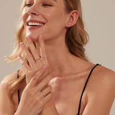 PERIMADE Dainty Gold Stacking Ring • Delicate Green Gemstone Band Ring •  Sterling Silver Friendship Jewelry • Minimalist Best Friend Gift