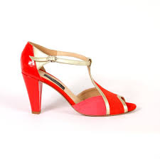 Chaussure Salome Ouverte Lisa N 631 Talon Cubain 8 Cm Dessus Corail Cuir Chaussure Mariage Chaussures Mariee Chaussure