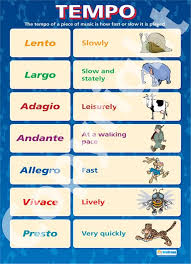 tempo wall chart music lessons music education music school