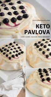 Christmas Keto Pavlova Low Carb Dessert Recipe Recipe Low Carb Recipes Dessert Keto Dessert Low Carb Desserts