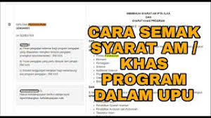 Upu semak syarat info konu başlığında toplam 0 kitap bulunuyor. Tutorial Cara Nak Semak Syarat Am Khas Dalam Portal Upu Youtube