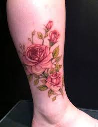 Rose Ankle Tattoo E G Of Placement Floral Design Although I Would Like Mine Smaller Than This Vintage Flower Tattoo Pink Rose Tattoos Vintage Rose Tattoos