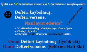 Belirtme Hali Eki Ile Iyelik Eki Arasindaki Fark Ygs Turkce 5 Sinif Ogrenme Egitim