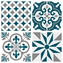 Credence Adhesive Carreaux De Ciment Ginette Bleu Canard 40x200cm Vin Sticker Carreaux De Ciment Vinyle Carreaux De Ciment Adhesif Carreaux De Ciment