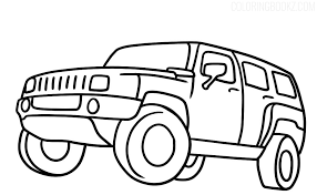 Coloring pages information title : Hummer H3 Coloring Page Coloring Books