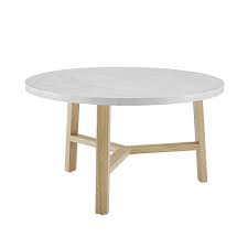 Take your space to the next level with coffee tables from cb2 canada. Welwick Designs Mid Century Modern Round Coffee Table White Marble Light Oak The Home Depot Canada