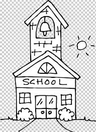 School Black And White Outline Png Area Art Art School Black And White Building Outline Outline Art Black And White