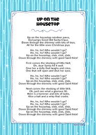 Free Lyric Monday Up On The Housetop Favorite Christmas Song For Children K Christmas Songs Lyrics Christmas Songs For Kids Christmas Carols Lyrics