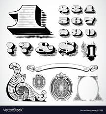 Tattoos fonts make for the perfect addition to any tattoos design and come in a wide range of styles. Decorative Numbers Vector Image On Vectorstock Money Tattoo Dollar Tattoo Tattoo Lettering Fonts