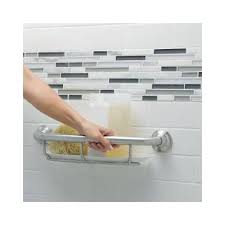 16 Grab Bar With Shelf Ada Bathroom Basement Remodeling Basement Decor