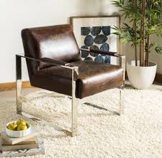 mid century modern leather metal accent chair safavieh com leather occasional chair leather chair chair