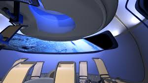 Boeing S New Cst 100 Commercial Interior Features The Aerospace Company S Sky Blue Interior Lighting Already Featured I Boeing Cabin Design Futuristic Interior