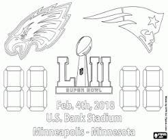 Super Bowl 2018 Patriots V Eagles Coloring Page Printable Game