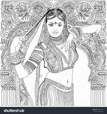 Beautiful Indian Woman Coloring Page Dance Coloring Pages Feminism Art African Art Paintings