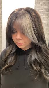 Curtain Bangs with Color Block