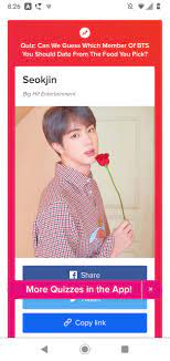 Yuk ikut kuis berikut ini. Quiz Can We Guess Which Member Of Bts You Should Date From The Food You Pick