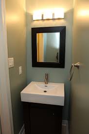 How much would it cost to have a small closet converted into a small powder room, 3ft by 5 ft? Diy Powder Room Makeover And Removing The Builder S Mirror Diyable Com