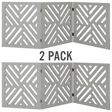 Ships free orders over $39. 2 Pack Of Pet Or Dog Gate Barrier 3 Panel 19 Tall 46 Wide Wood Modern Accent Decor Grey Walmart Com Walmart Com