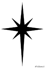 North Star Star Svg Star Stencil North Star