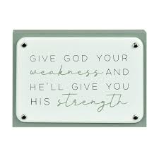 Belle Maison Give God Your Weakness 7x5 Art Box Box Art Frames On Wall Framed Wall Art